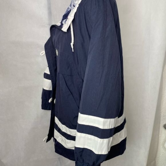 Mulberry Street Size S White/Blue Lightweight Jacket Vintage nautical look - Picture 4 of 15